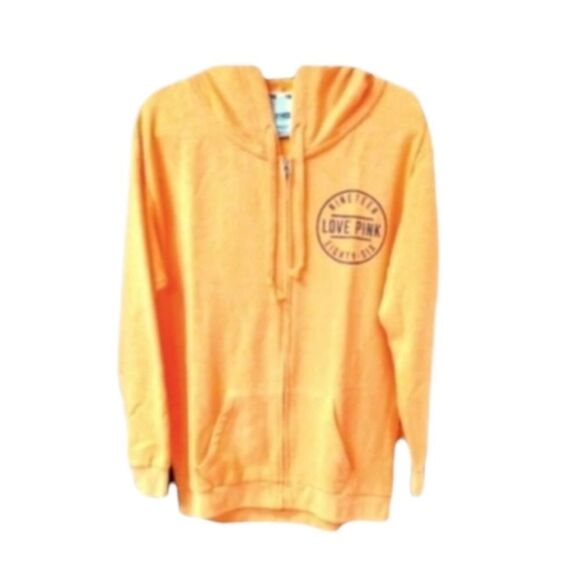 NEW VS PINK Women's Apricot  Oversized  Sweatshirt Jacket. - Picture 1 of 11